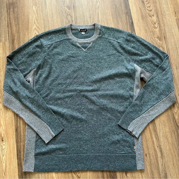 Smartwool Merino Wool Knit Blend Sweater Mens Large Crewneck Long Sleeve Green - Picture 1 of 8